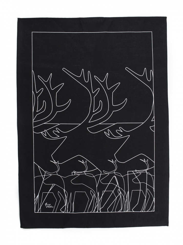 Bild 1 von Geschirrtuch Black Edition Rentier - typisch schwedisches Design