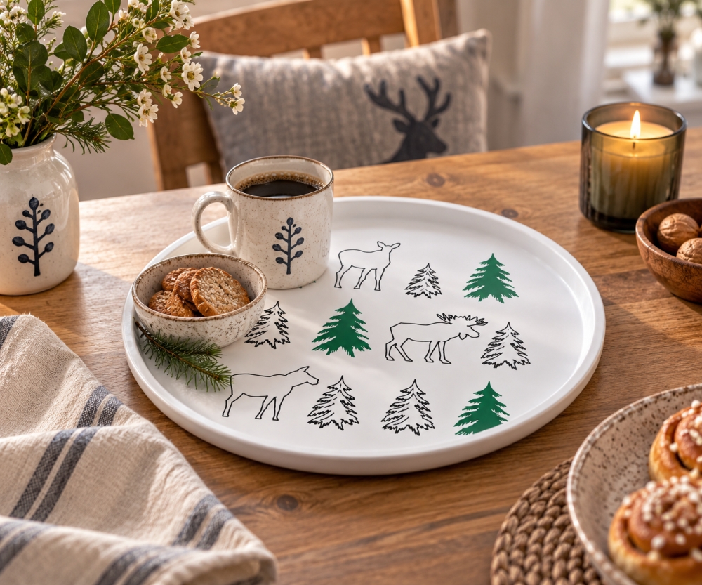 Bild 1 von Serviertablett -Wald und Tiere - typisch schwedisches Design