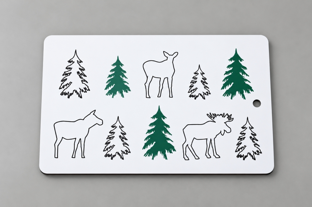 Bild 1 von Schneidebrett - Wald und Tiere - typisch schwedisches Design