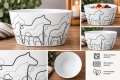 Dalapferd-Schale aus Porzellan, groß - typisch schwedisches Design
