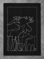 Geschirrtuch Black Edition Elchfamilie - typisch schwedisches Design im 3er Set