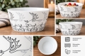 Rentier-Schale aus Porzellan, groß - typisch schwedisches Design