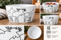 Elch-Schale aus Porzellan, groß - typisch schwedisches Design